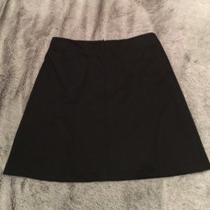 Theory Black A-line Thin Wool Skirt